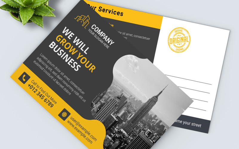 Corporate and Business Post Card Template Corporate Identity