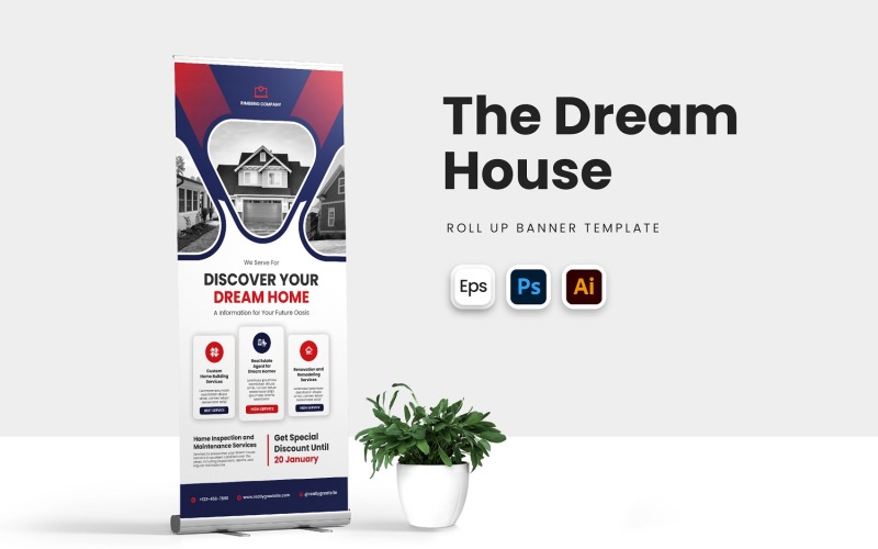 Dream House Roll Up Banner Corporate Identity