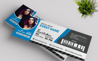Event Ticket Template layout