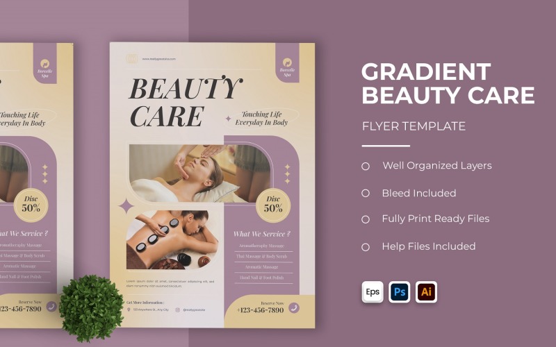 Gradient Beauty Care Flyer Corporate Identity