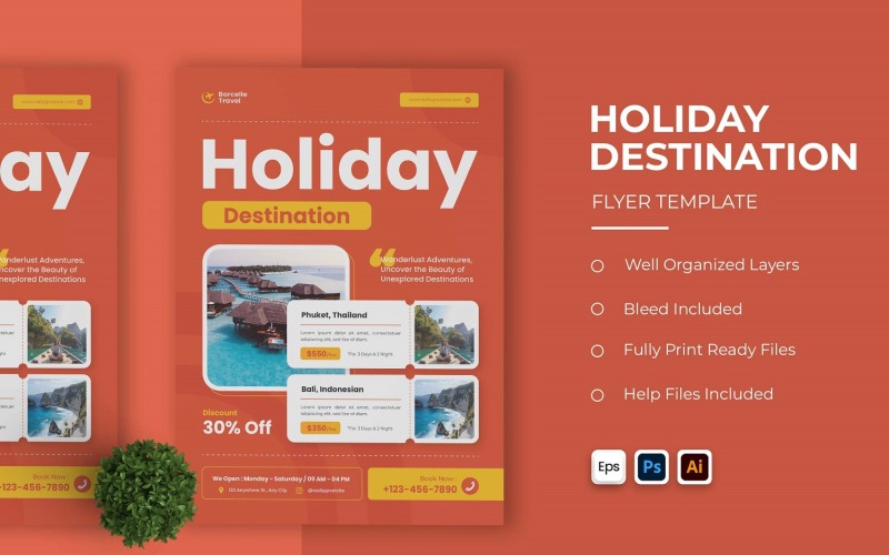 Holiday Destination Flyer Corporate Identity