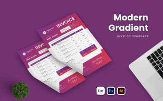 Modern Gradient Invoice Template