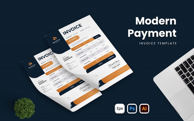 Modern Gradient Payment Invoice Corporate Identity