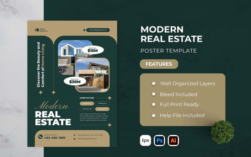 Modern Real Estate Poster Corporate Identity