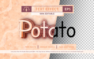 Potato - Editable Text Effect, Font Style