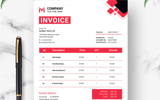 Professional Invoice Template Layout