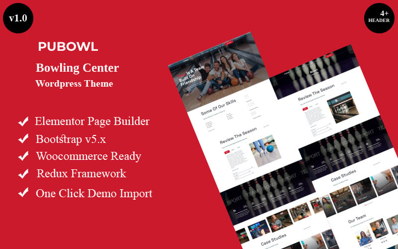 Pubowl - Bowling Center Wordpress Theme WordPress Theme