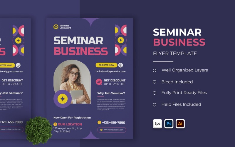 Seminar Business Flyer Template Corporate Identity