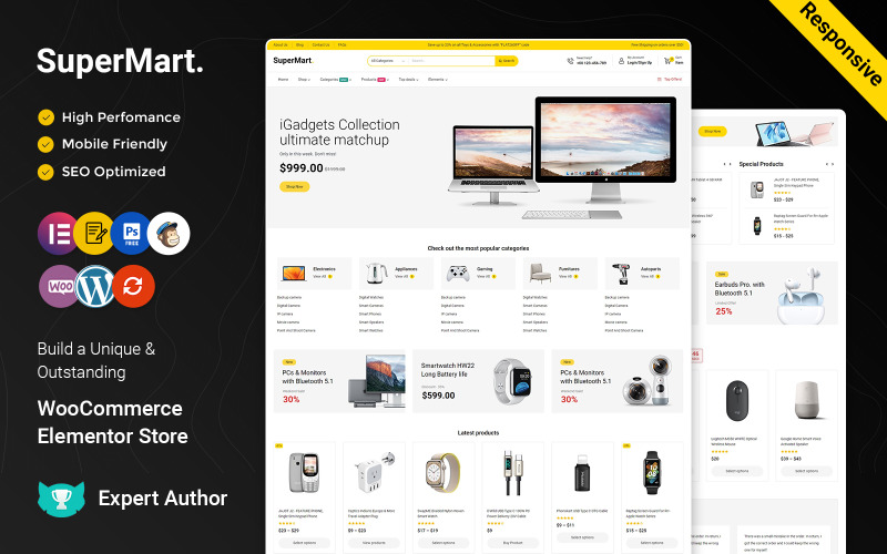 SuperMart – Mega Shop Multipurpose Elementor WooCommerce Store WooCommerce Theme