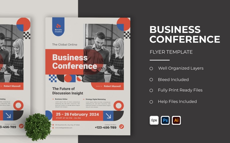 The Future Business Conference Flyer Corporate Identity