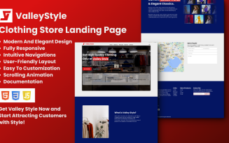 valleystyle - Clothing Store Landing Page