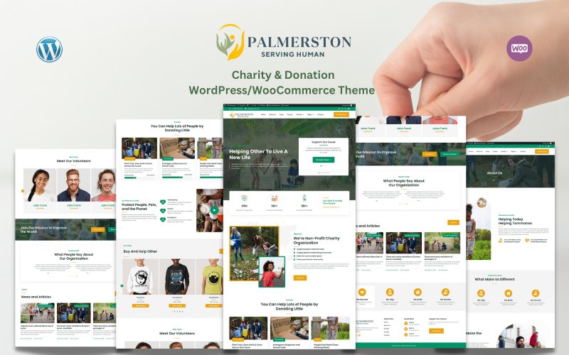 Palmerstone - Charity & Donation WooCommerce WordPress Theme WooCommerce Theme