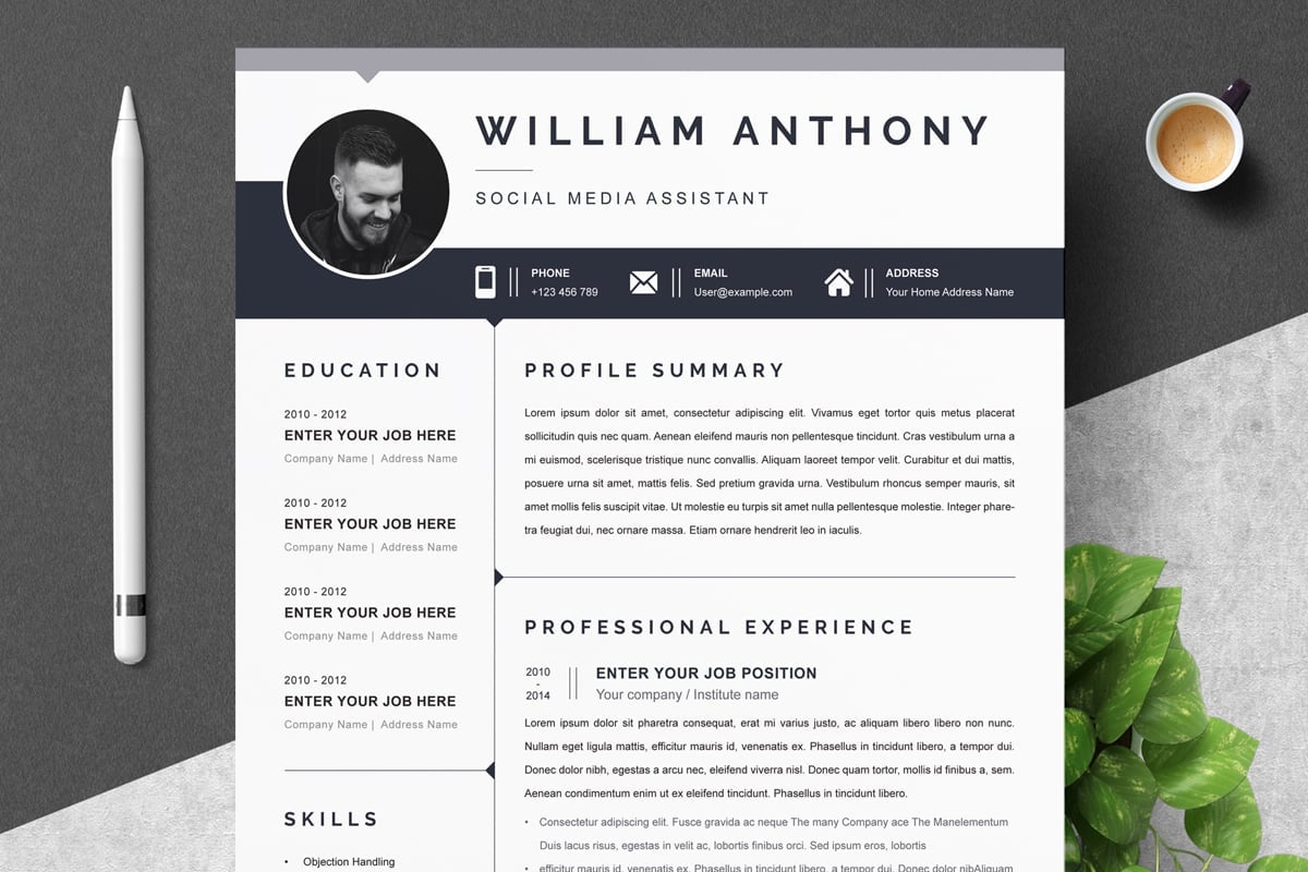 Template #374417 Page Resume Webdesign Template - Logo template Preview