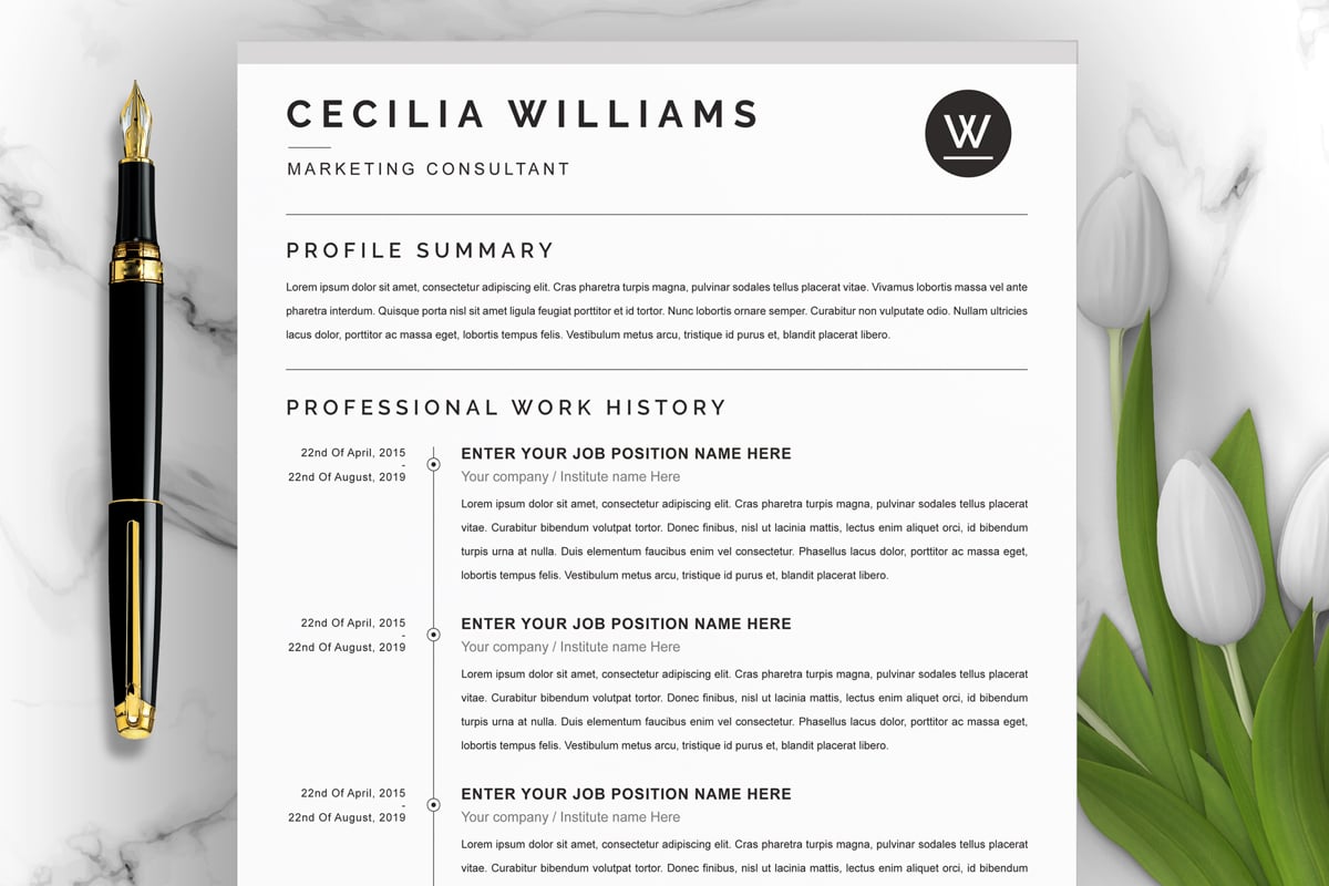 Template #374429 Page Resume Webdesign Template - Logo template Preview