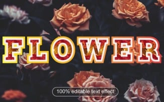 Rose Flowers Text Effect template