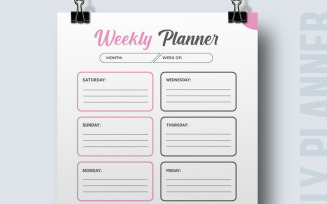 Simple Weekly Planner Template