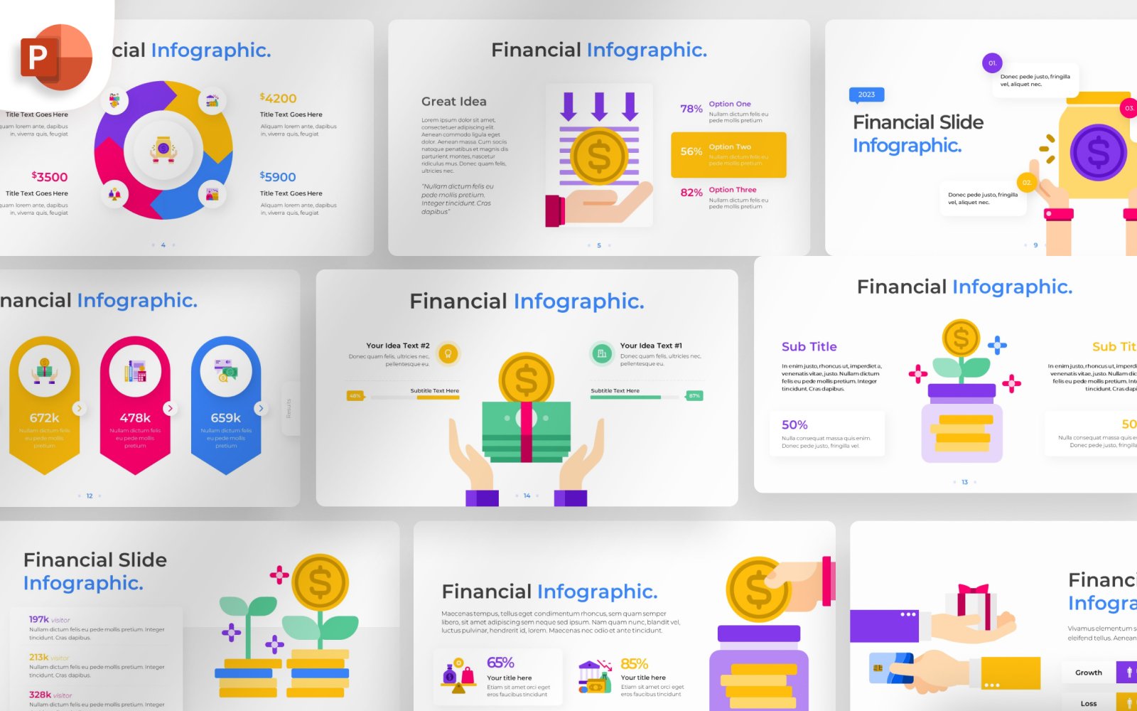 Kit Graphique #374527 Financial Infographic Divers Modles Web - Logo template Preview