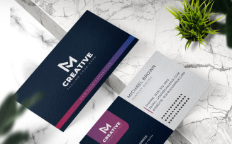 Corporate Blue Business Card Template Layout