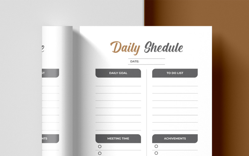 Daily Schedule Template Tayout Corporate Identity