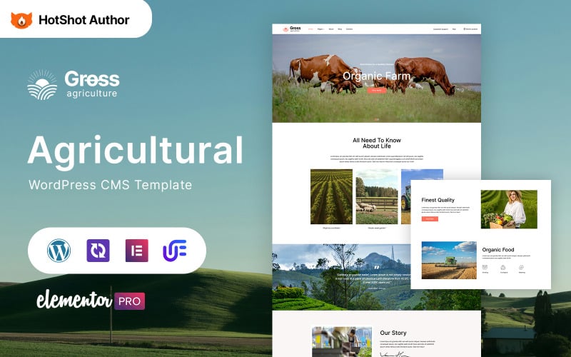 Gross - Agriculture & Farm WordPress Elementor Theme WordPress Theme