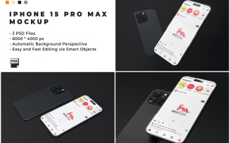iPhone 15 Pro Max Mockup Template