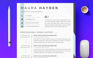 Modern Resume Template Layout