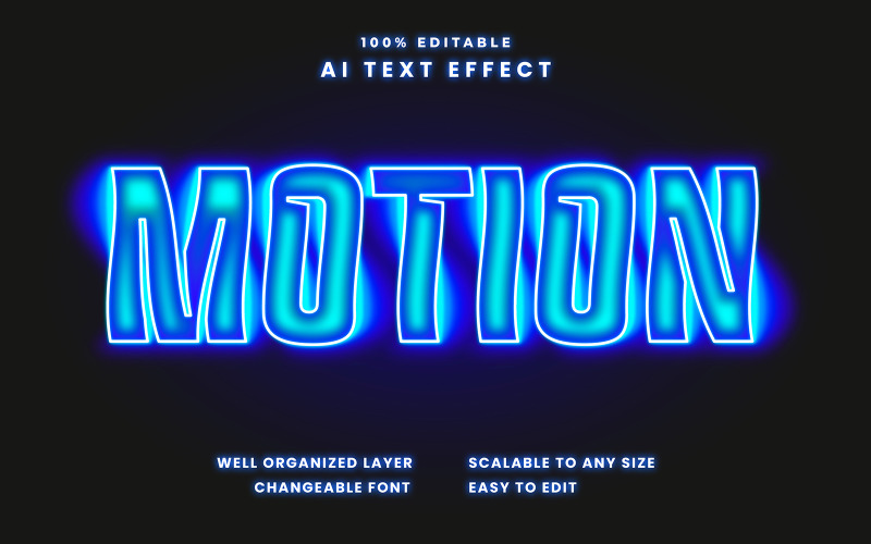 Motion Editable Text Effect Illustration