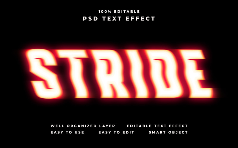 Stride Editable Text Effect Illustration