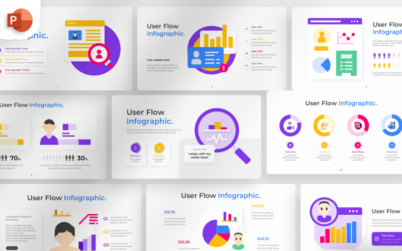 User Flow PowerPoint Infographic Template PowerPoint Template