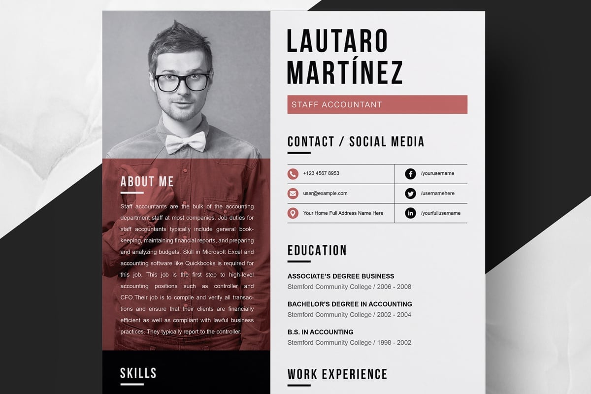 Template #374666 Page Resume Webdesign Template - Logo template Preview