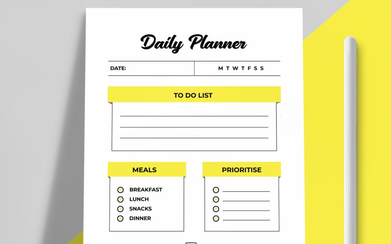 Daily Planner Layout Template Corporate Identity