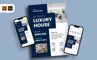 Family Luxury House Promotion Flyer Template