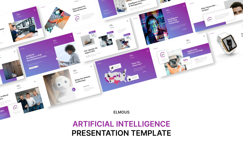 Hietechno - Artificial Intelligence Keynote Presentation Template Keynote Template