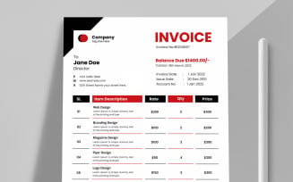Invoice Design Templates Layout