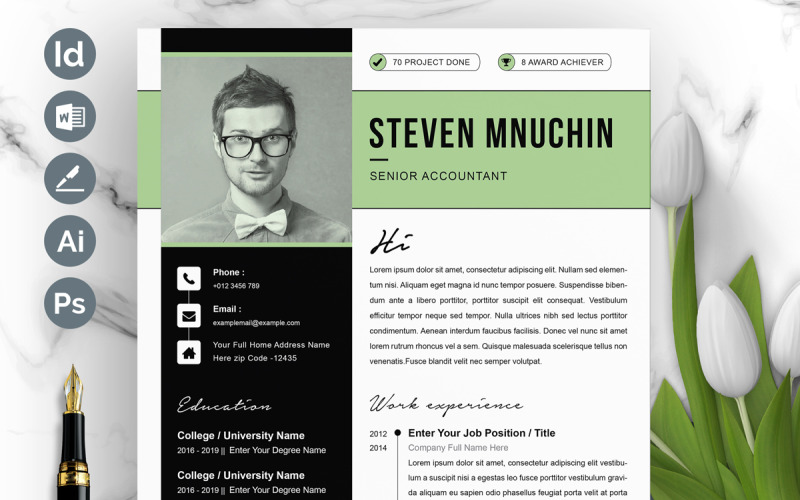 Minilis - Modern CV Resume Template