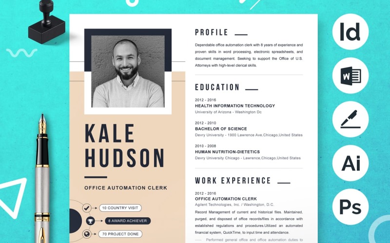 Professional CV or Resume Template
