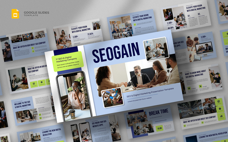 Seogain - SEO & Digital Marketing Google Slides Template