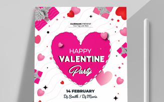 Valentine Party Flyer Template Layout