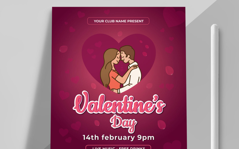 Valentines Day Poster Template Corporate Identity