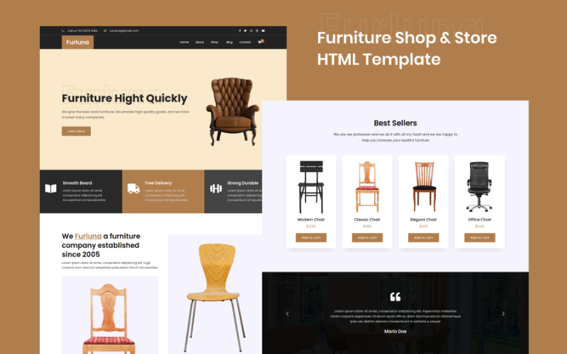 Furluna - Furniture Shop & Store HTML Template