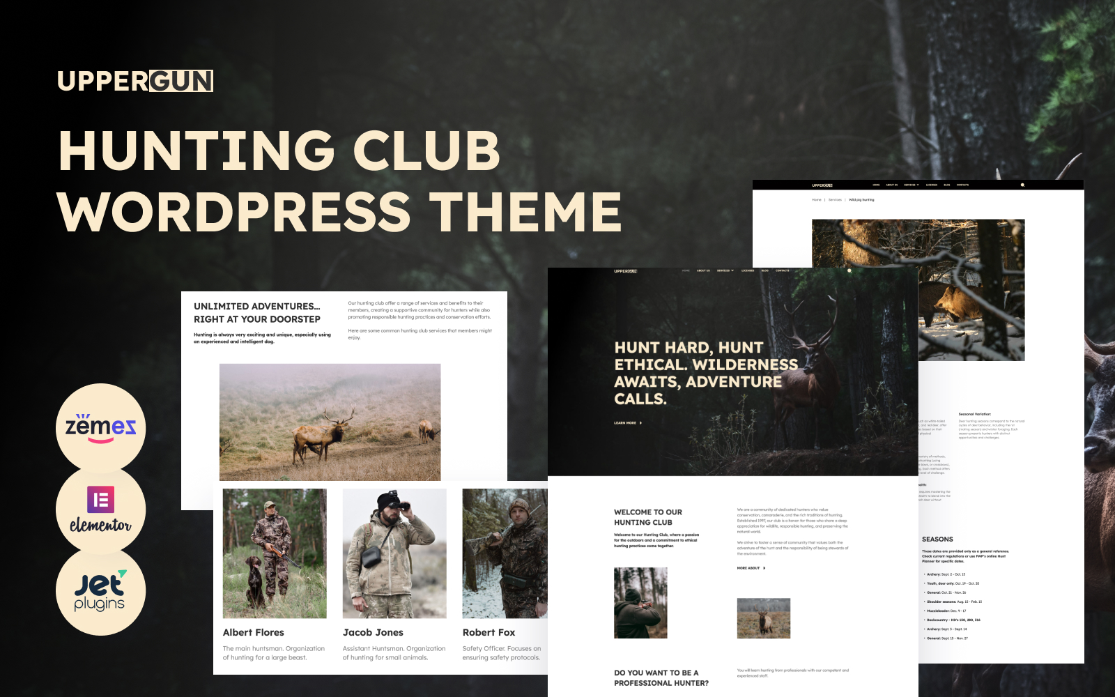 UpperGun - Hunting Club WordPress Elementor Theme WordPress Theme