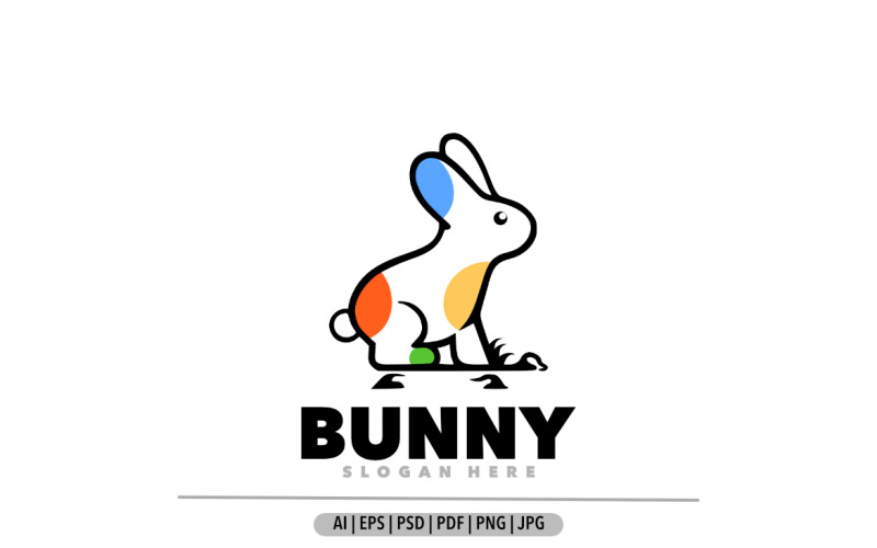 Bunny simple mascot logo design Logo Template