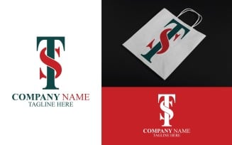 Creative TS Letter Logo Template Design