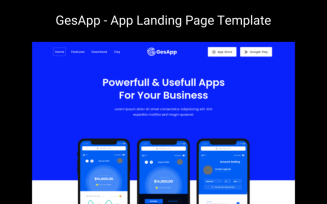 GesApp - App Landing Page Template