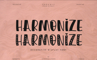 Harmonize - Romantic Display Font