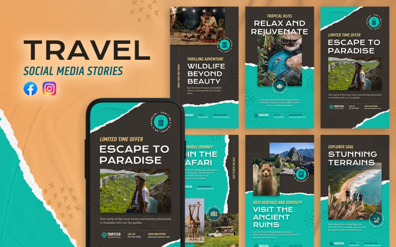 Instagram Stories - Travel Agency Social Media