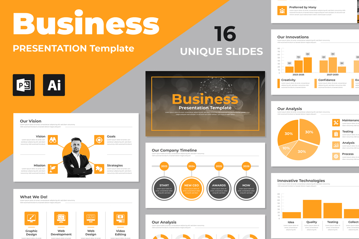 Template #374815 Presentation Business Webdesign Template - Logo template Preview