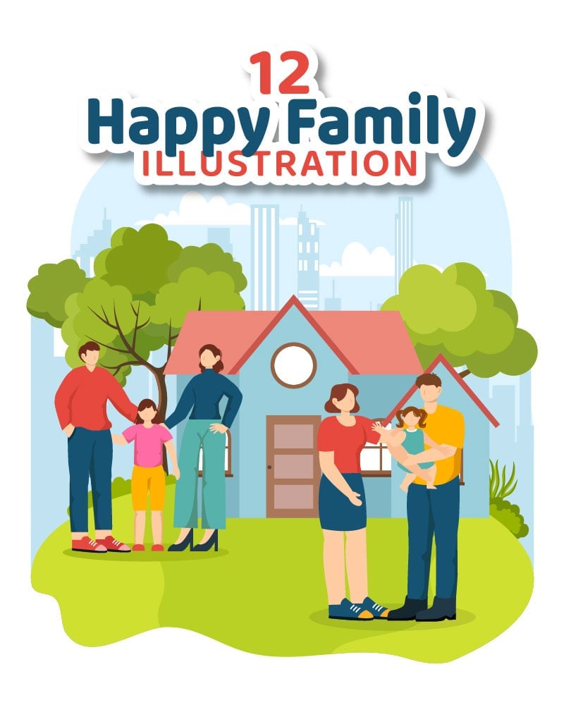 Kit Graphique #374895 Happy Family Divers Modles Web - Logo template Preview