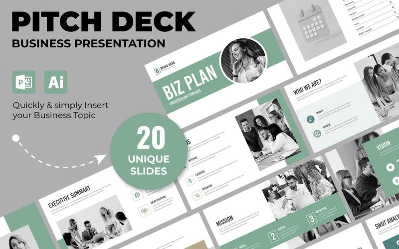 Biz Plan Business Presentation Design PowerPoint Template