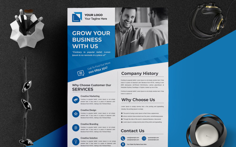 Corporate Business Flyer Design Layout Corporate Identity